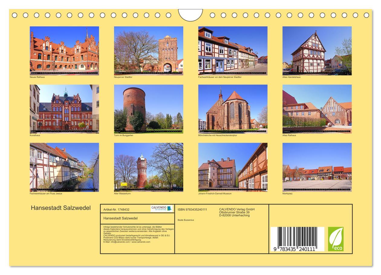 Bild: 9783435240111 | Hansestadt Salzwedel (Wandkalender 2025 DIN A4 quer), CALVENDO...