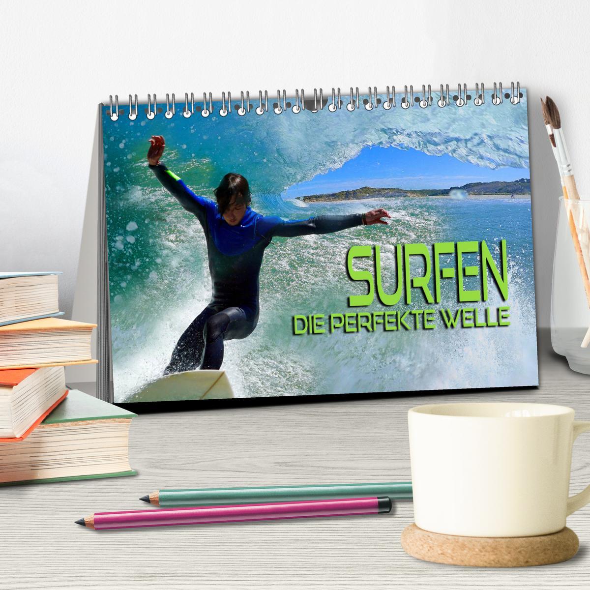 Bild: 9783435328505 | Surfen - die perfekte Welle (Tischkalender 2025 DIN A5 quer),...