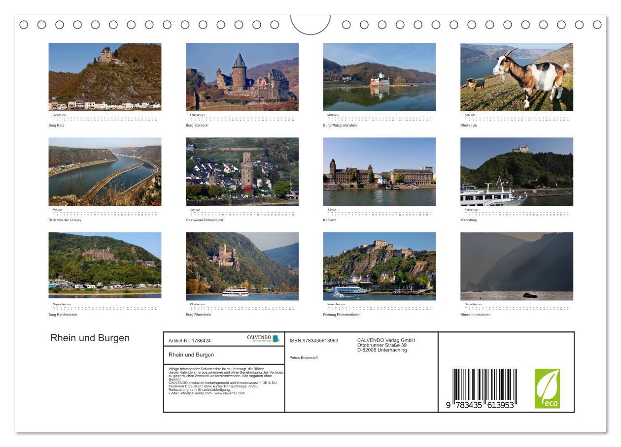 Bild: 9783435613953 | Rhein und Burgen (Wandkalender 2025 DIN A4 quer), CALVENDO...