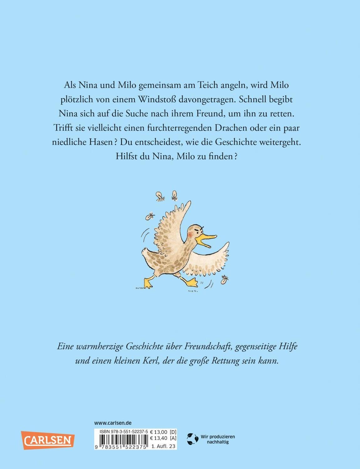Rückseite: 9783551522375 | Ein Abenteuer mit Nina und Milo | Marianne Dubuc | Buch | Deutsch