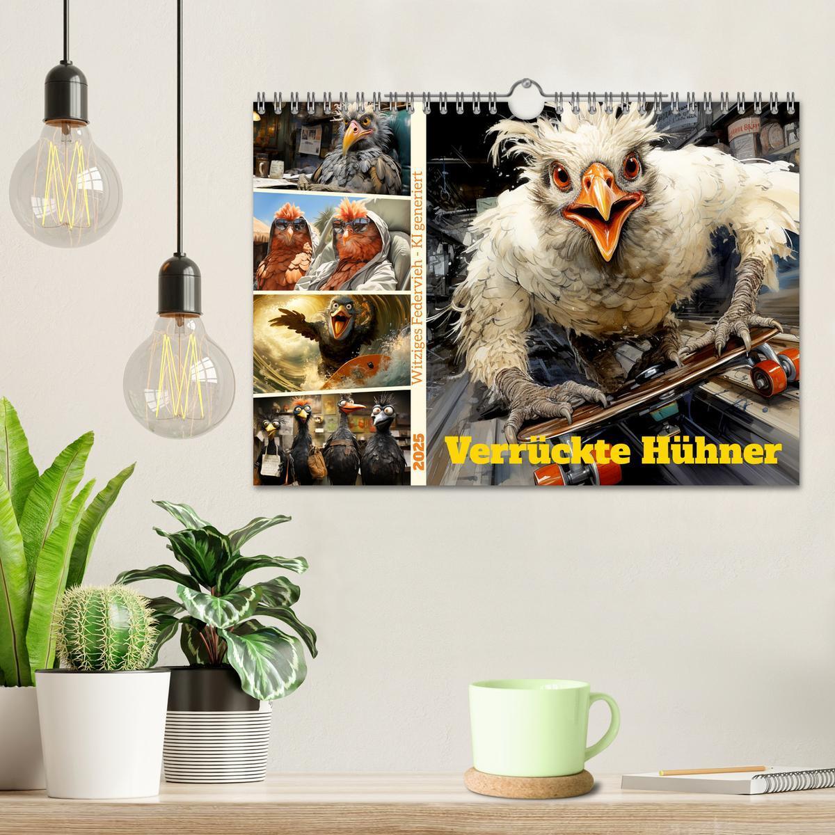 Bild: 9783383847349 | Verrückte Hühner (Wandkalender 2025 DIN A4 quer), CALVENDO...