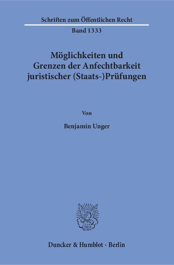 Cover: 9783428149353 | Möglichkeiten und Grenzen der Anfechtbarkeit juristischer...