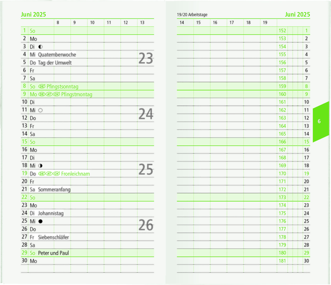 Bild: 4006928025565 | Zettler - Taschenplaner 2025 Recycling, 8,8x15,2cm, Taschenkalender...