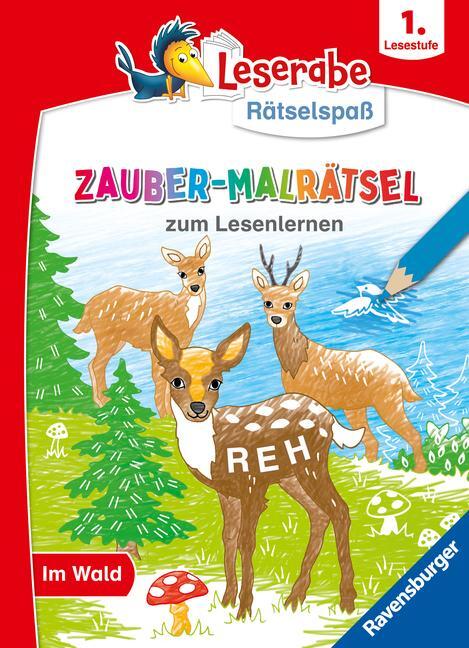 Cover: 9783473488902 | Leserabe Rätselspaß Zauber-Malrätsel zum Lesenlernen: Im Wald (1....