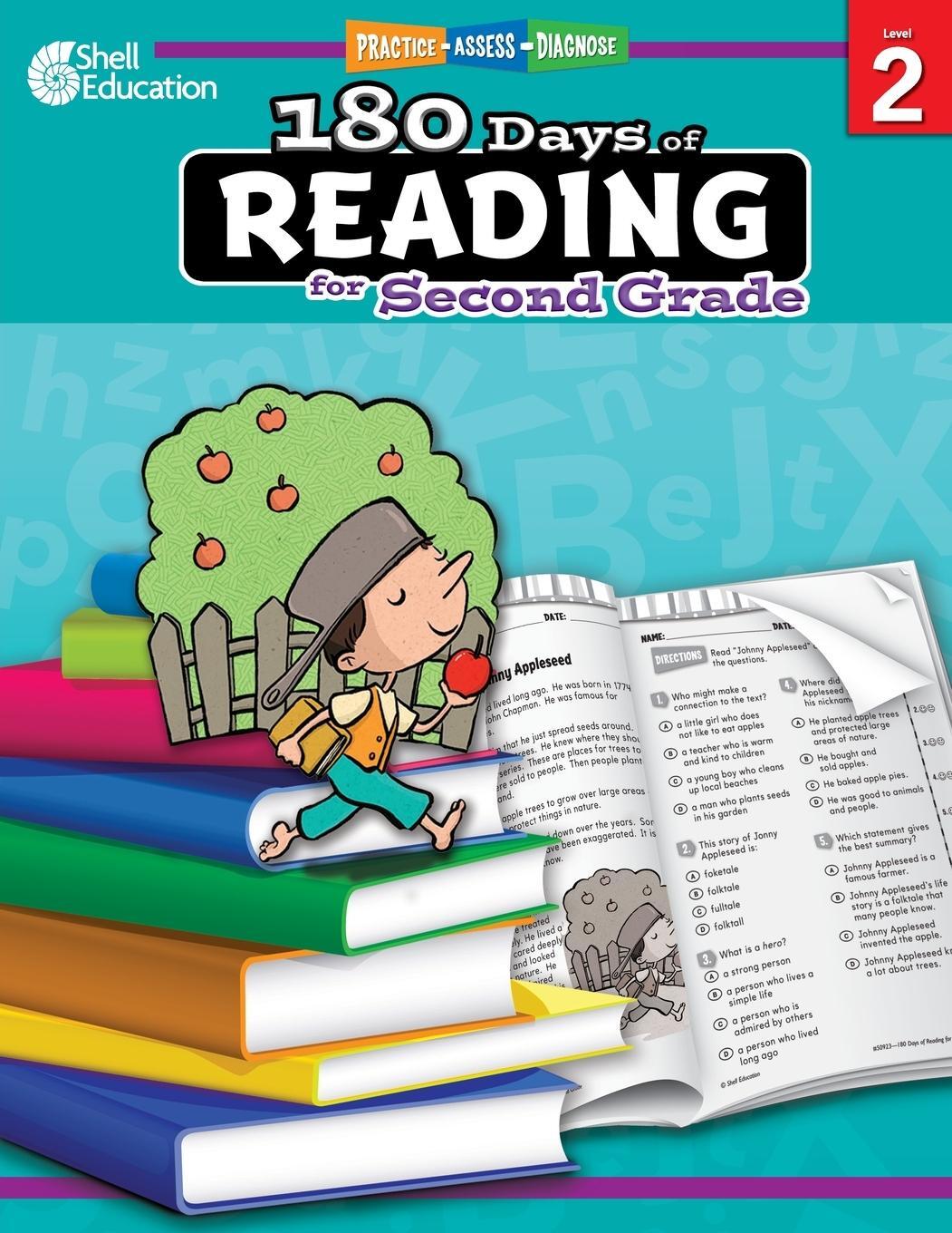 Cover: 9781425809232 | 180 Days of Reading for Second Grade | Practice, Assess, Diagnose