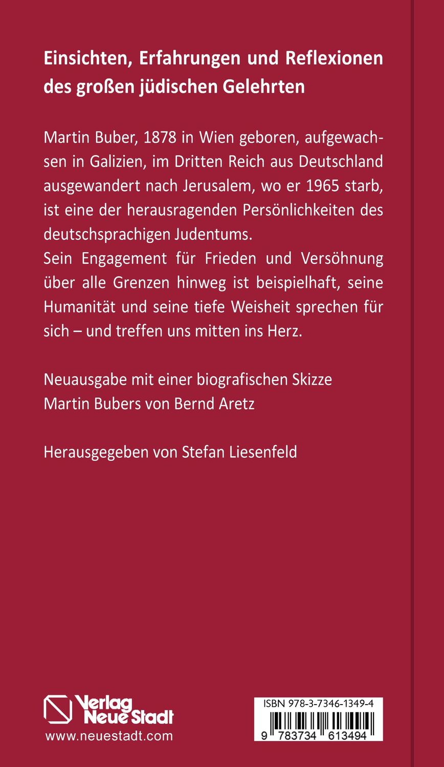 Rückseite: 9783734613494 | Alles wirkliche Leben ist Begegnung | 100 Worte von Martin Buber