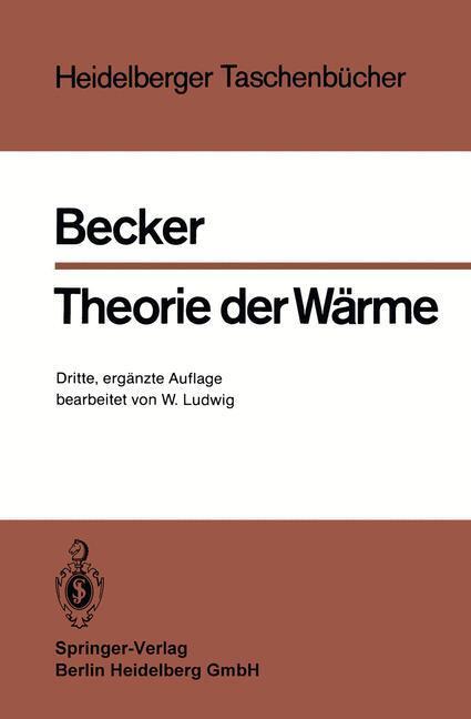 Cover: 9783540153832 | Theorie der Wärme | Richard Becker | Taschenbuch | Paperback | XIII