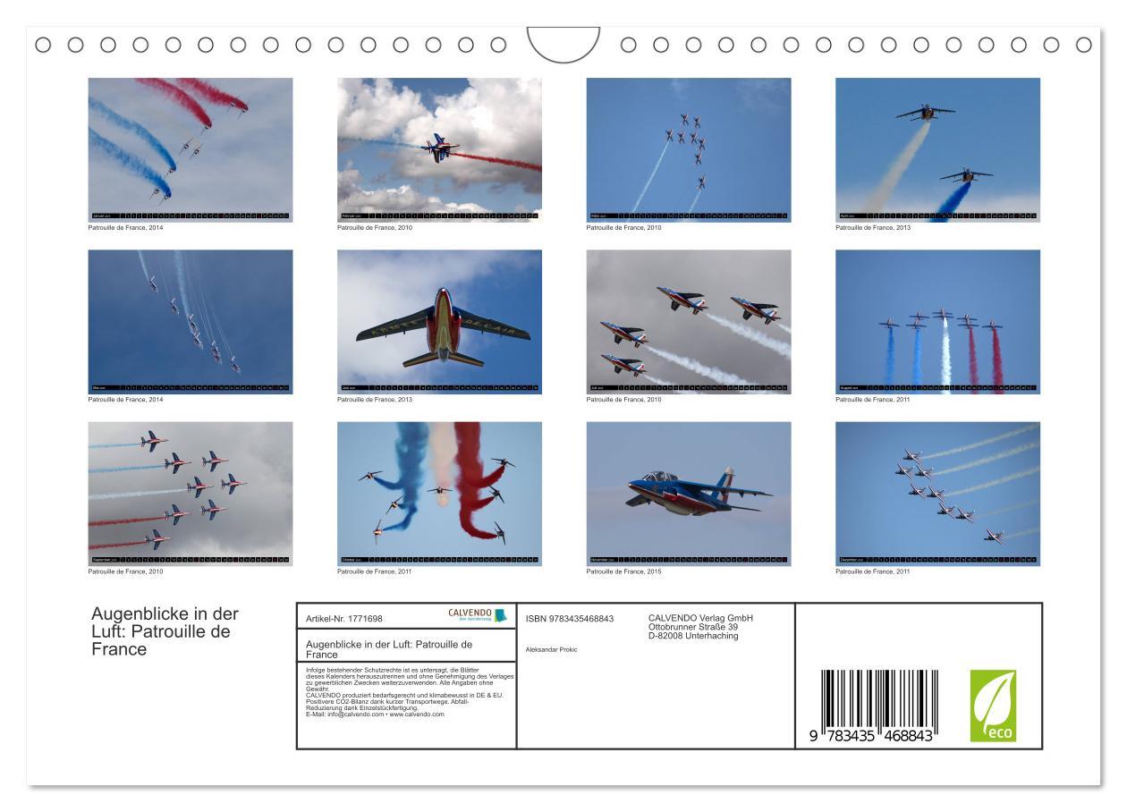 Bild: 9783435468843 | Augenblicke in der Luft: Patrouille de France (Wandkalender 2025...