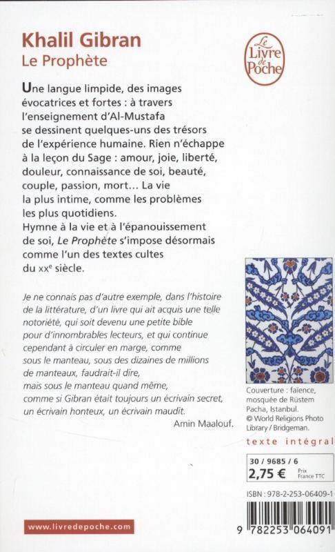 Rückseite: 9782253064091 | Le Prophete | Khalil Gibran | Taschenbuch | Livre de poche | 1998