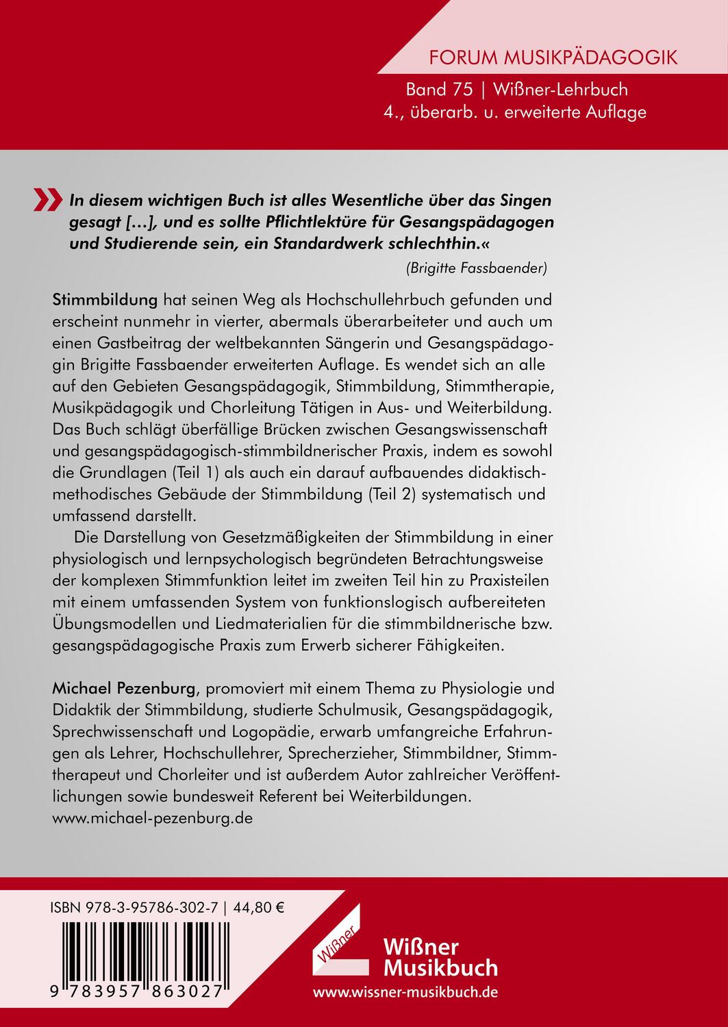 Rückseite: 9783957863027 | Stimmbildung | Michael Pezenburg | Taschenbuch | Deutsch | 2022