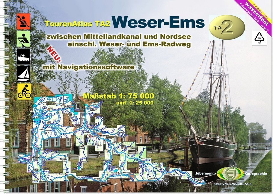 Cover: 9783929540635 | TourenAtlas TA2 Weser-Ems, m. 1 Beilage | Erhard Jübermann | Buch