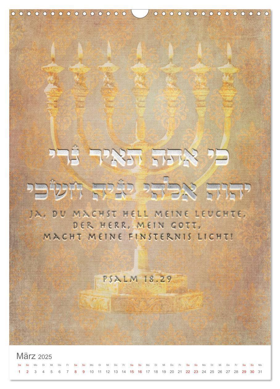 Bild: 9783435979080 | Psalmen Tehilim Hebräisch - Deutsch (Wandkalender 2025 DIN A3...