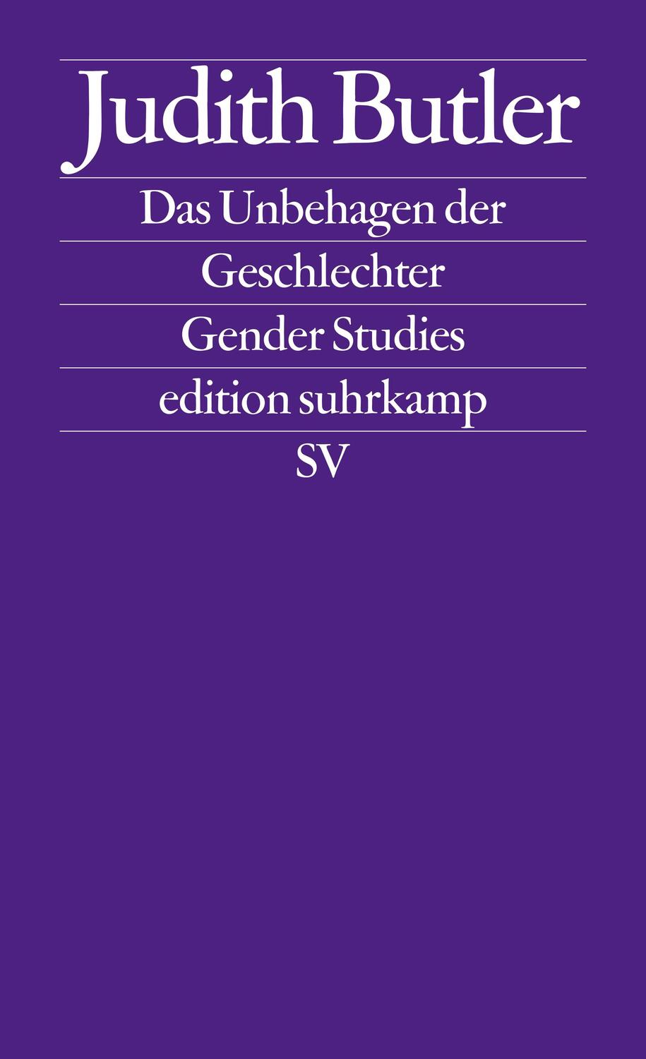 Cover: 9783518117224 | Das Unbehagen der Geschlechter | Judith Butler | Taschenbuch | Deutsch