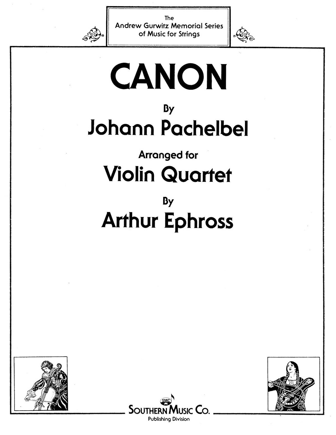 Cover: 884088759124 | Canon | Johann Pachelbel | Southern Music | Partitur | 1991