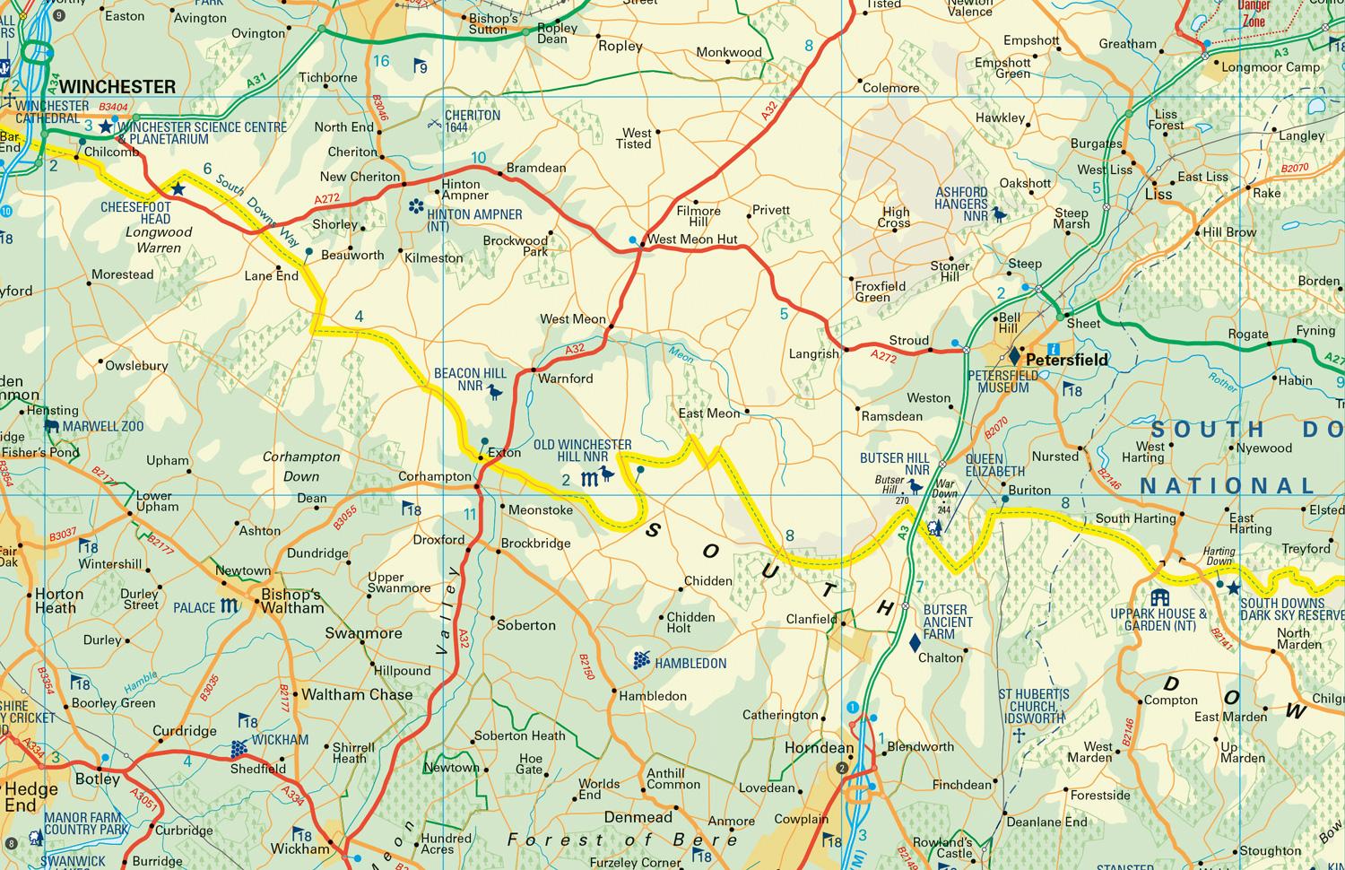 Bild: 9780008602994 | South Downs Way National Trail Map | Collins Maps | (Land-)Karte