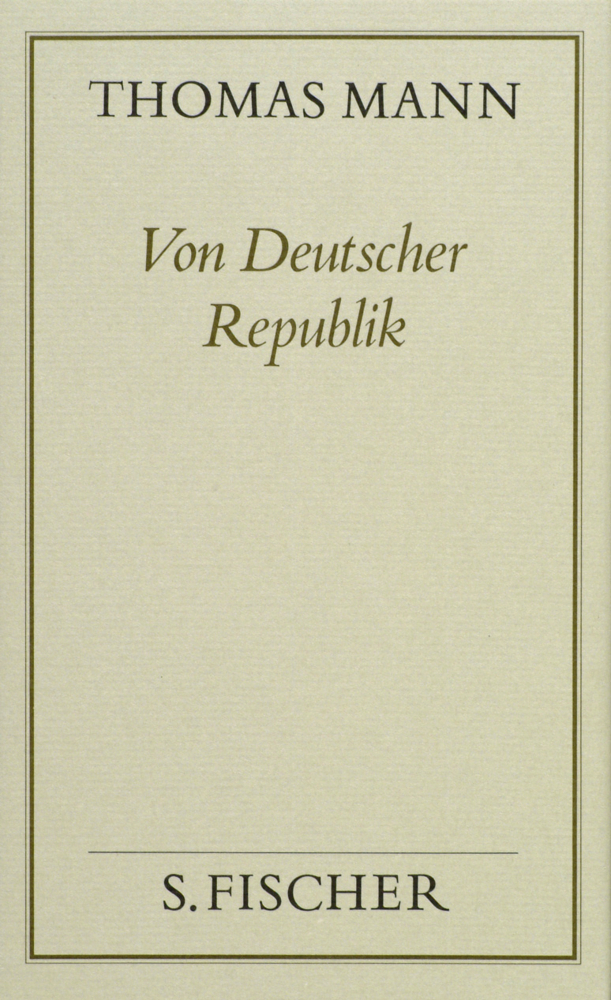 Cover: 9783100482389 | Von Deutscher Republik | Thomas Mann | Buch | In Schuber