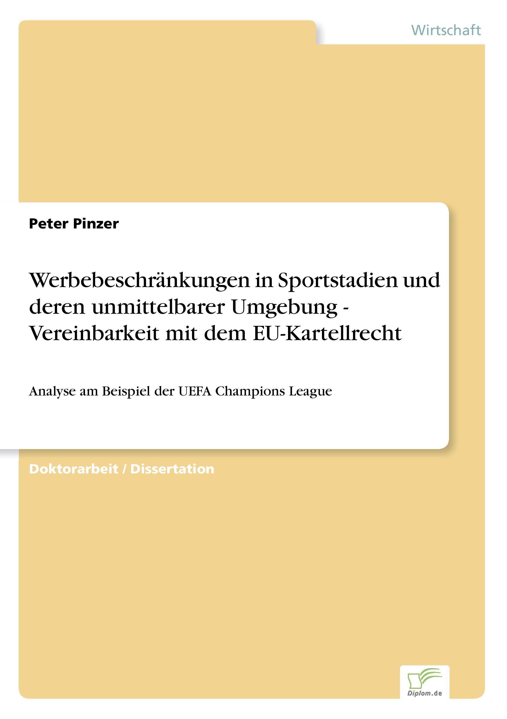 Cover: 9783836601290 | Werbebeschränkungen in Sportstadien und deren unmittelbarer...