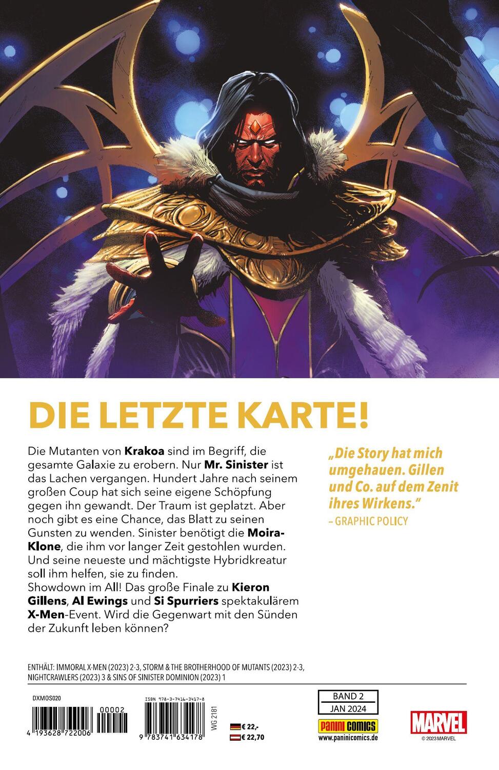 Rückseite: 9783741634178 | X-Men: Sinisters Sünden | Bd. 2 | Kieron Gillen (u. a.) | Taschenbuch
