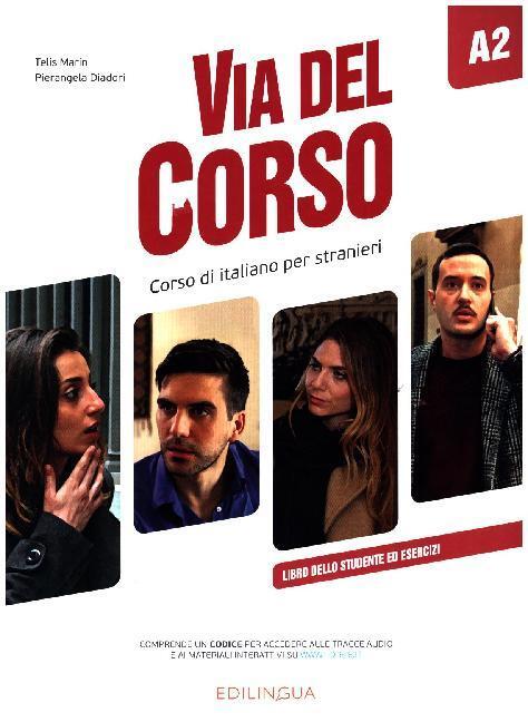 Cover: 9788898433773 | Via del Corso | Libro dello studente ed esercizi + codice i-d-e-e A2
