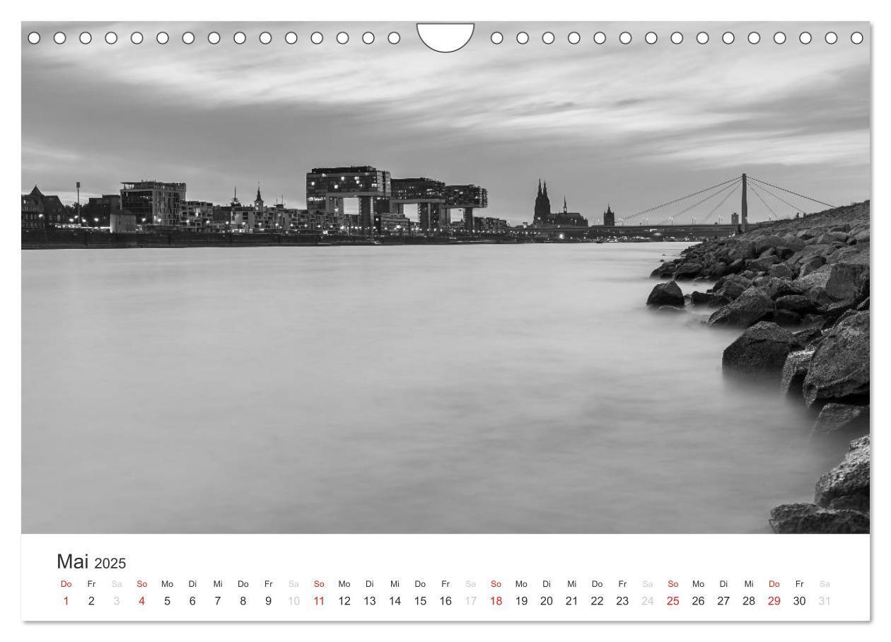 Bild: 9783435557301 | Köln - monochrome Ansichten (Wandkalender 2025 DIN A4 quer),...