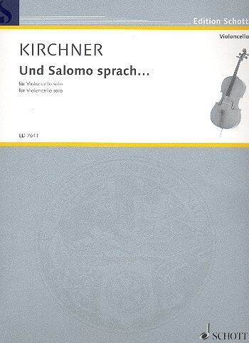 Cover: 9790001079785 | Und Salomo Sprach | V.D. Kirchner | Buch | Schott Music