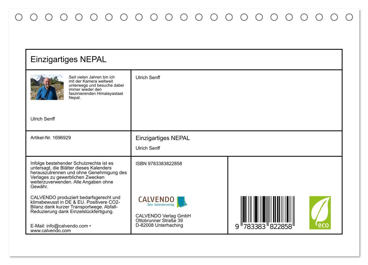 Bild: 9783383822858 | Einzigartiges NEPAL (Tischkalender 2025 DIN A5 quer), CALVENDO...