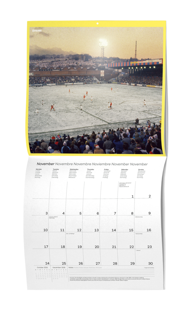 Bild: 4002725995223 | 11FREUNDE - Let There Be Light! 2025, Fußballstadienkalender im...