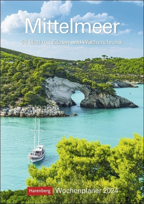 Cover: 9783840031595 | Mittelmeer Wochenplaner 2024. Die Schönheit des Mittelmeers,...