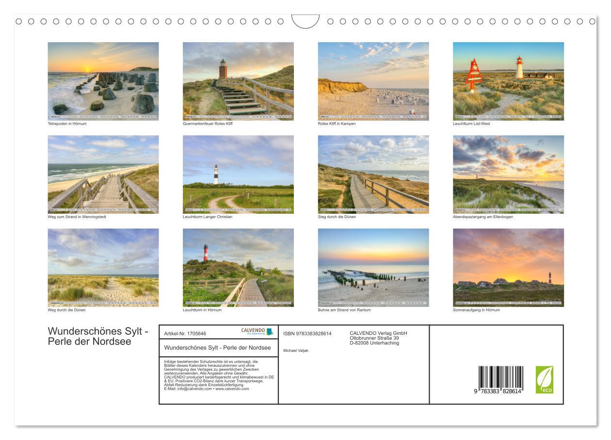 Bild: 9783383828614 | Wunderschönes Sylt - Perle der Nordsee (Wandkalender 2025 DIN A3...