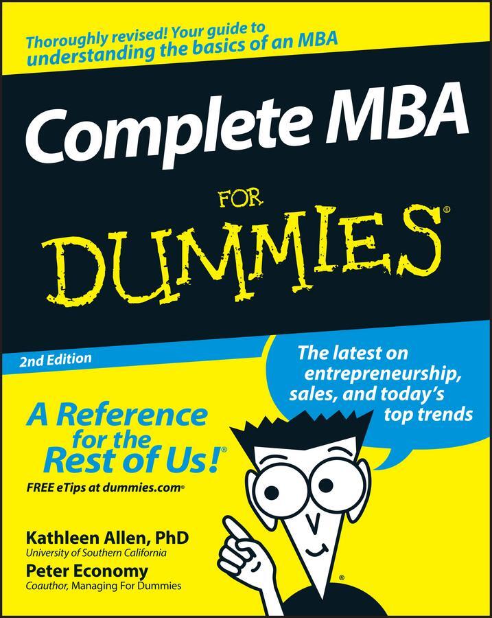 Cover: 9780470194294 | Complete MBA For Dummies | Kathleen Allen (u. a.) | Taschenbuch | 2008