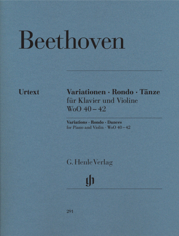 Cover: 9790201802916 | Variationen, Rondo, Tanze For Violin &amp; Piano | Ludwig van Beethoven