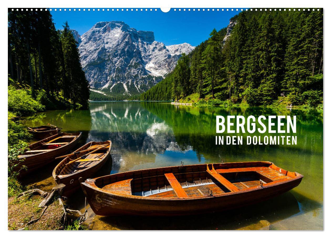 Cover: 9783435292578 | Bergseen in den Dolomiten (Wandkalender 2025 DIN A2 quer), CALVENDO...