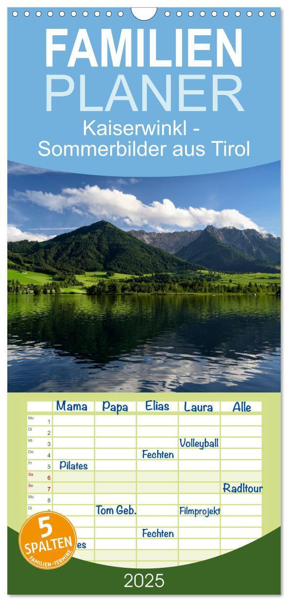 Cover: 9783457094211 | Familienplaner 2025 - Kaiserwinkl - Sommerbilder aus Tirol mit 5...