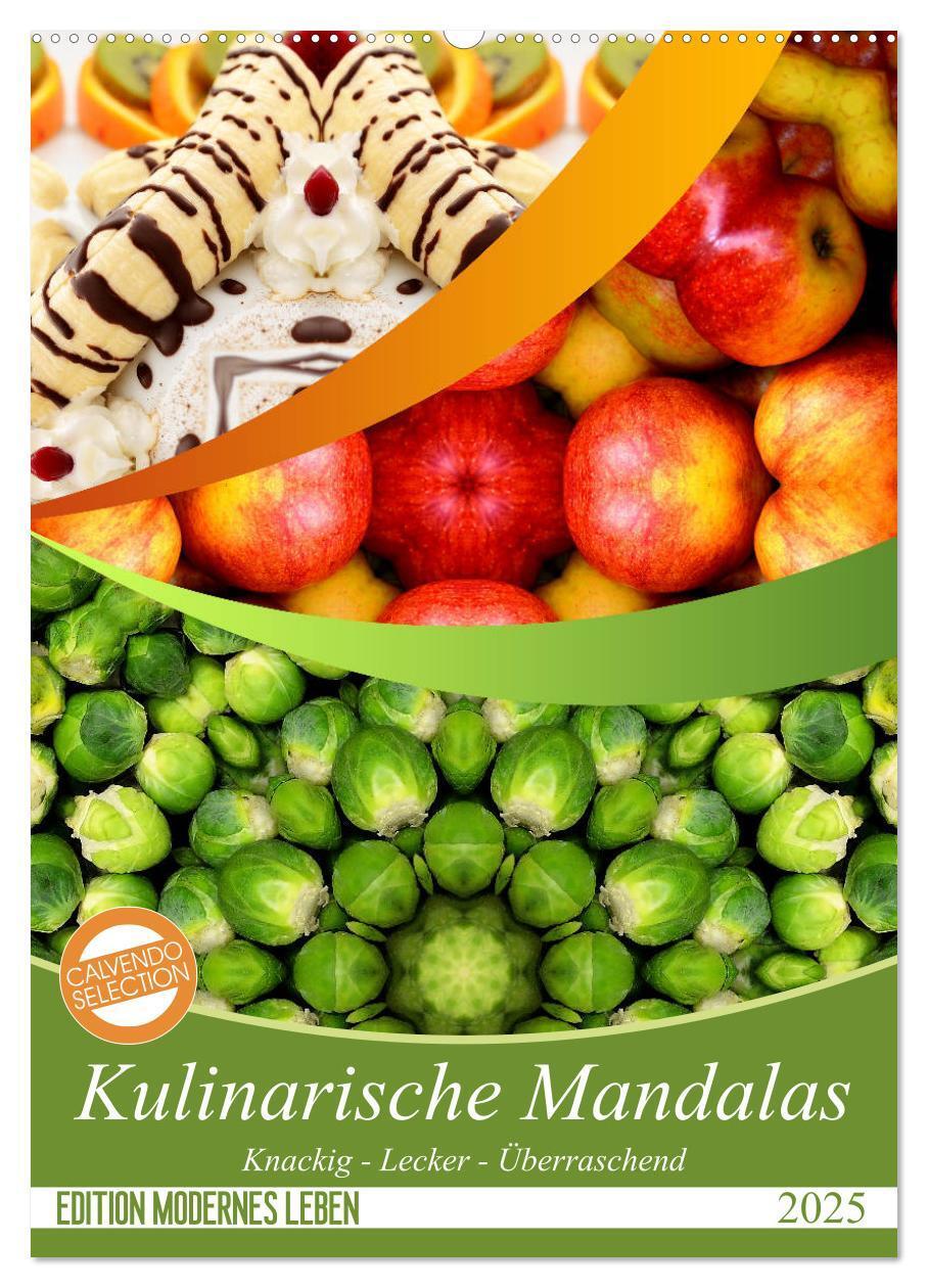 Cover: 9783435995257 | Kulinarische Mandalas (Wandkalender 2025 DIN A2 hoch), CALVENDO...