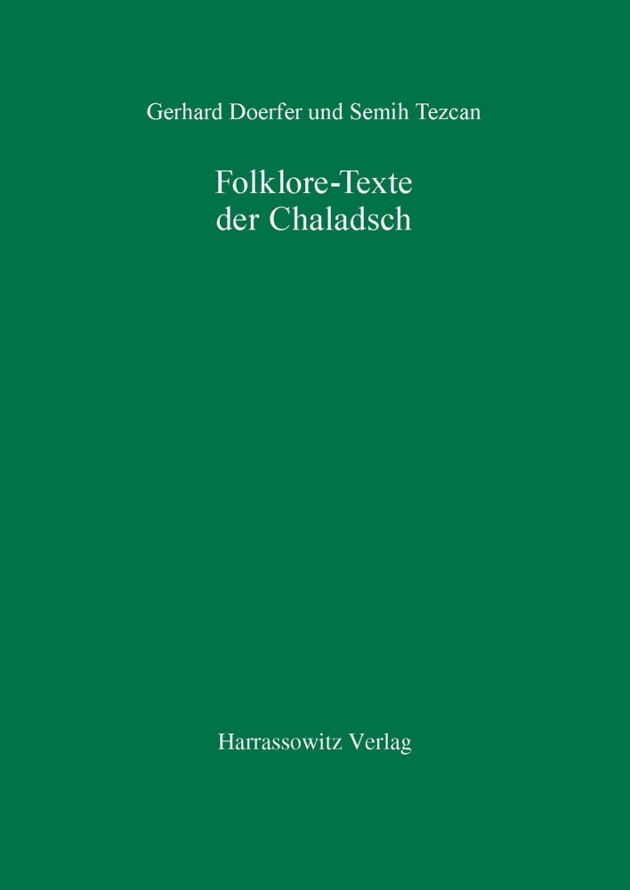 Cover: 9783447034845 | Folklore-Texte der Chaladsch | Gerhard Doerfer (u. a.) | Taschenbuch