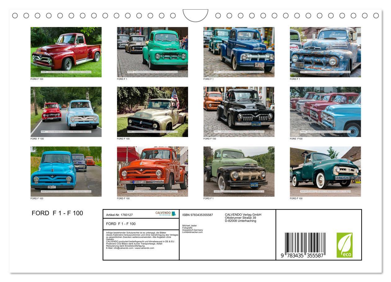 Bild: 9783435355587 | FORD F 1 - F 100 (Wandkalender 2025 DIN A4 quer), CALVENDO...