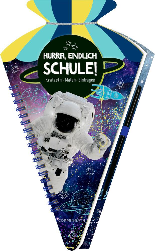 Cover: 4050003721965 | Schultüten-Kratzelbuch - Cosmic School - Hurra, endlich Schule!...