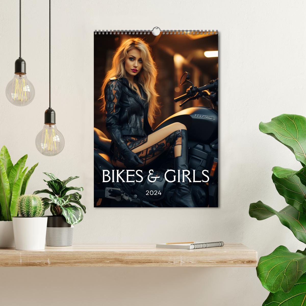 Bild: 9783435844609 | Bikes and Girls: Sexy Mädels auf heißen Mottorrädern (Wandkalender...