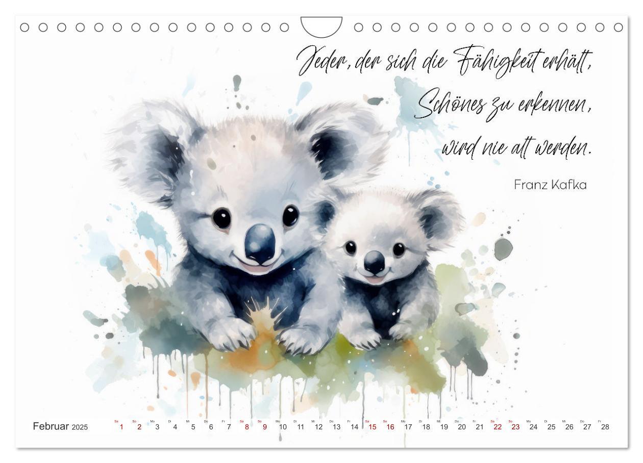 Bild: 9783383843877 | MOTIVATION Sprüche mit süßen Tierkindern (Wandkalender 2025 DIN A4...