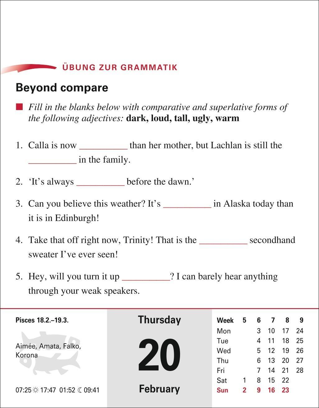 Bild: 9783840033605 | Englisch Sprachkalender 2025 - Englisch lernen leicht gemacht -...