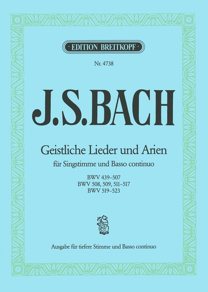 Cover: 9790004163122 | Geistliche Lieder und Arien | Tiefe Stimme und Basso Continuo
