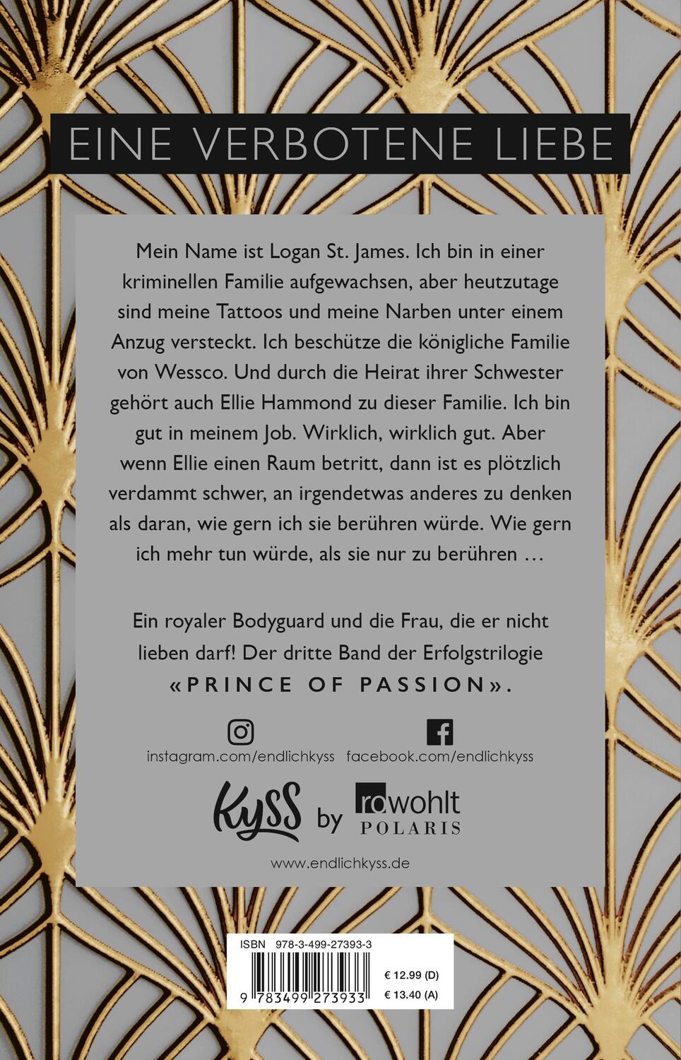 Rückseite: 9783499273933 | Prince of Passion - Logan | Emma Chase | Taschenbuch | Deutsch | 2019