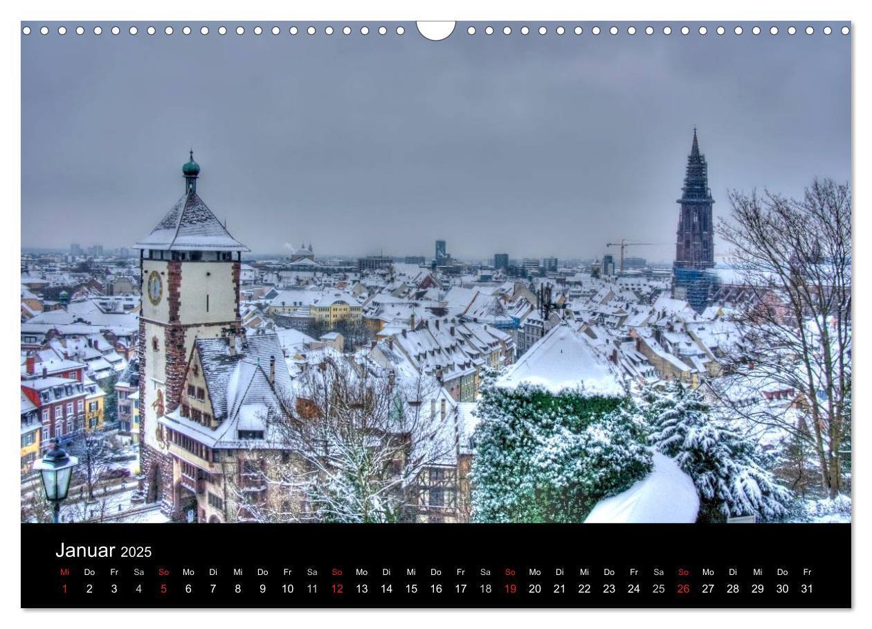 Bild: 9783435838844 | Freiburger Impressionen (Wandkalender 2025 DIN A3 quer), CALVENDO...