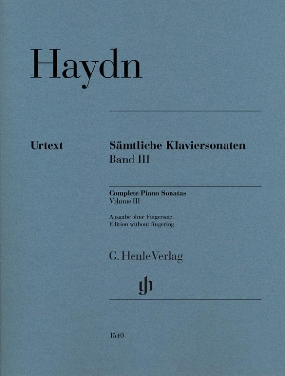 Cover: 9790201815404 | Haydn, Joseph - Sämtliche Klaviersonaten Band III | Joseph Haydn | XII