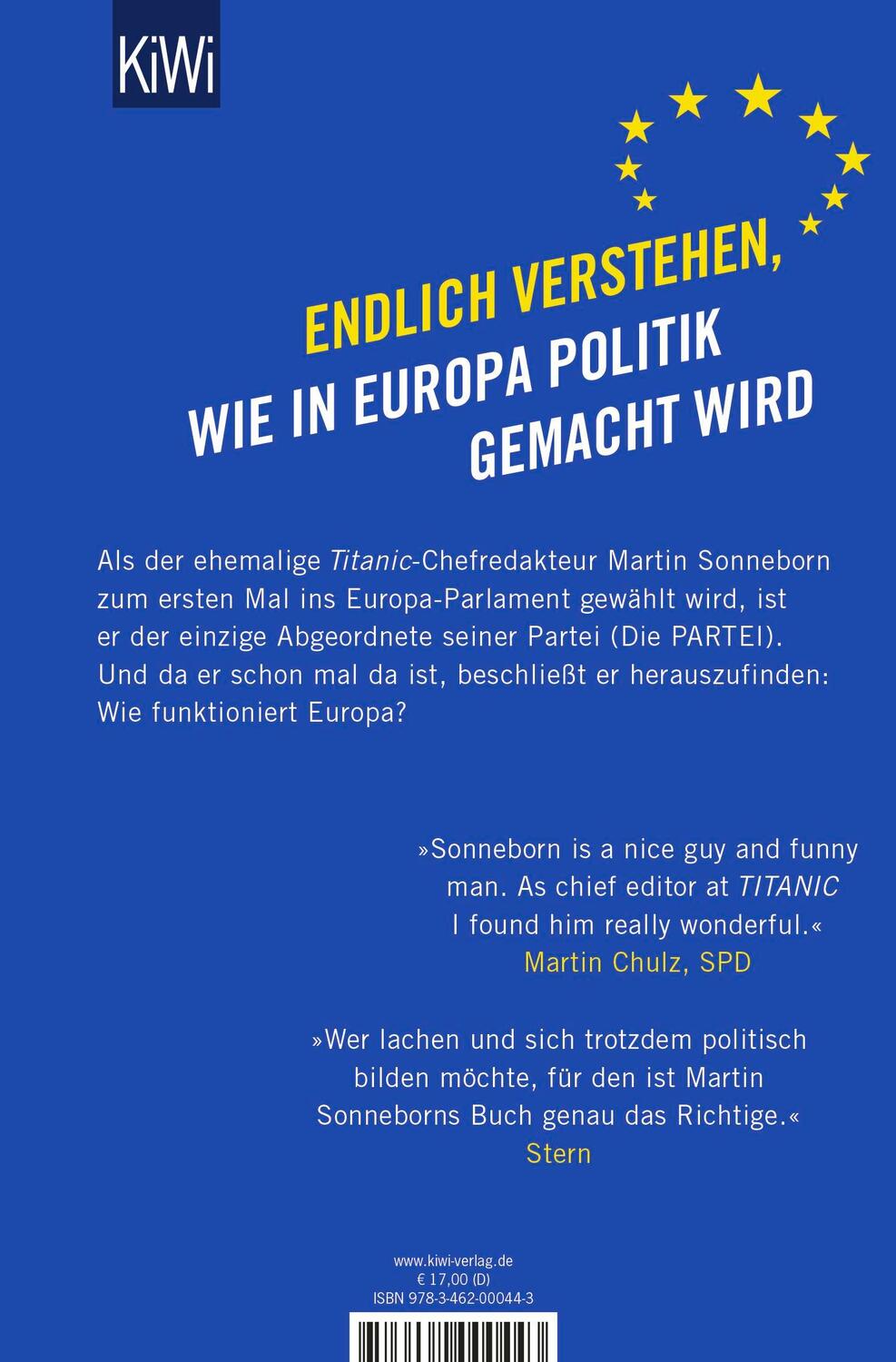 Rückseite: 9783462000443 | Herr Sonneborn geht nach Brüssel | Abenteuer im Europaparlament | Buch