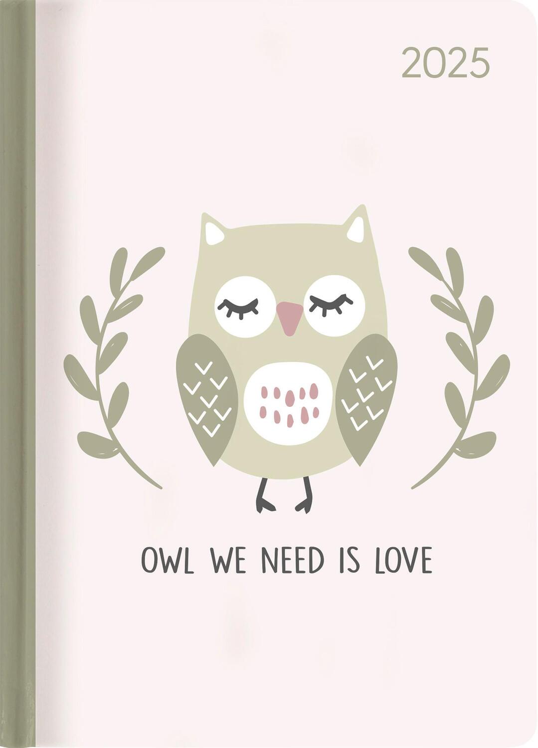 Cover: 4251732344191 | Lady Journal Owl we need 2025 - Eule - Taschenkalender A6...