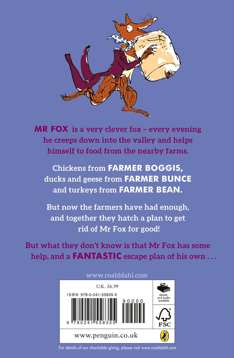 Rückseite: 9780241558355 | Fantastic Mr Fox | Roald Dahl | Taschenbuch | B-format paperback