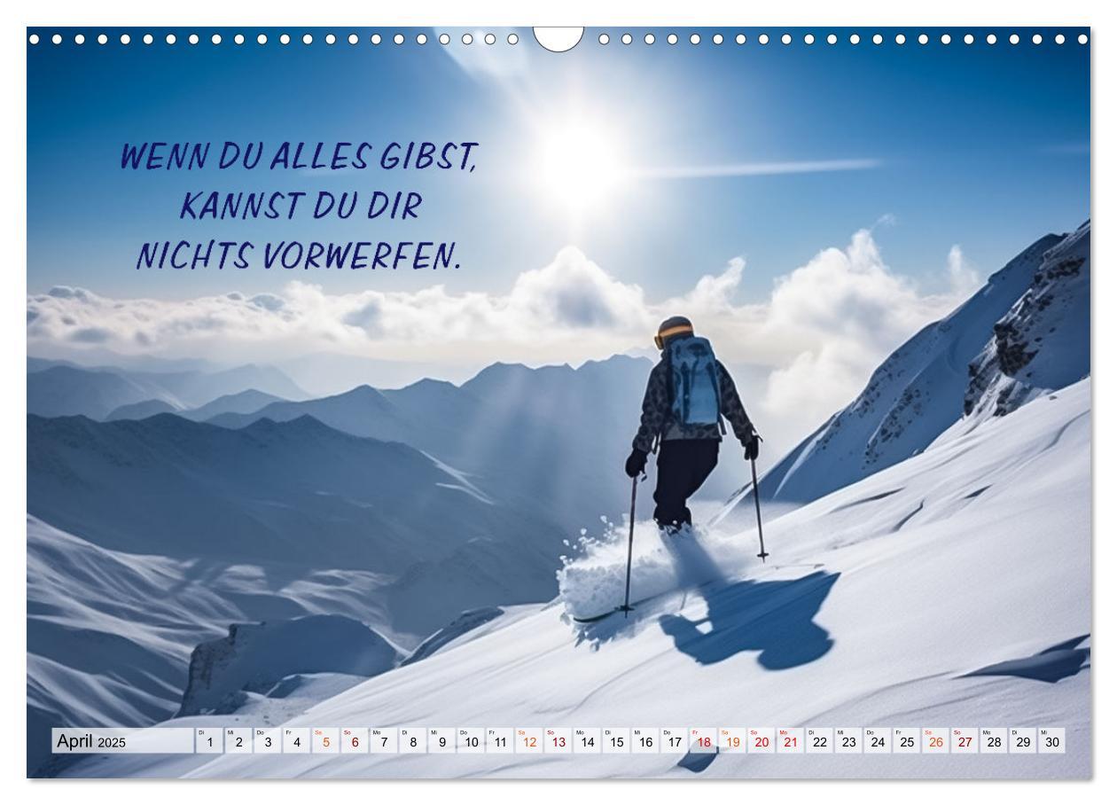 Bild: 9783383908330 | Motivation und Ski (Wandkalender 2025 DIN A3 quer), CALVENDO...