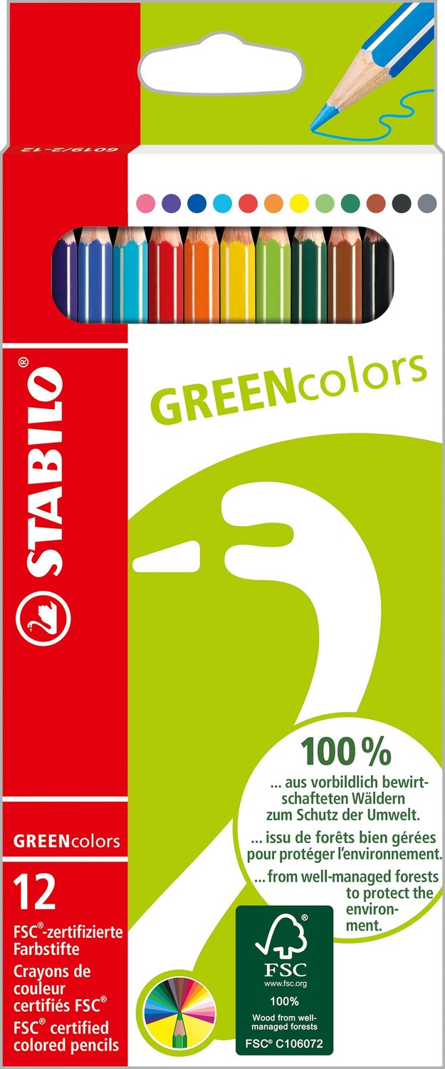 Cover: 4006381366076 | STABILO Buntstifte GREENcolors 12er Set | STABILO GREENcolors | 2019