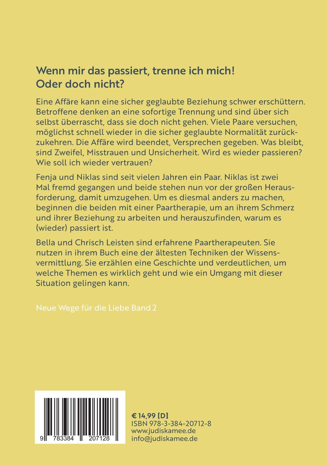 Rückseite: 9783384207128 | Neue Wege für die Liebe: Wenn die Liebe fremd geht | Leisten (u. a.)